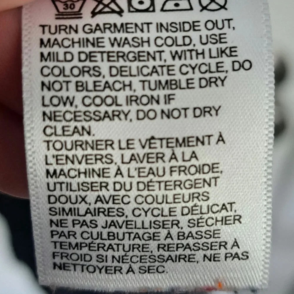 Lucky Brand Blue Multicolor Paisley Print Split Tail Women's 2X Short Sleeve - Picture 9 of 9